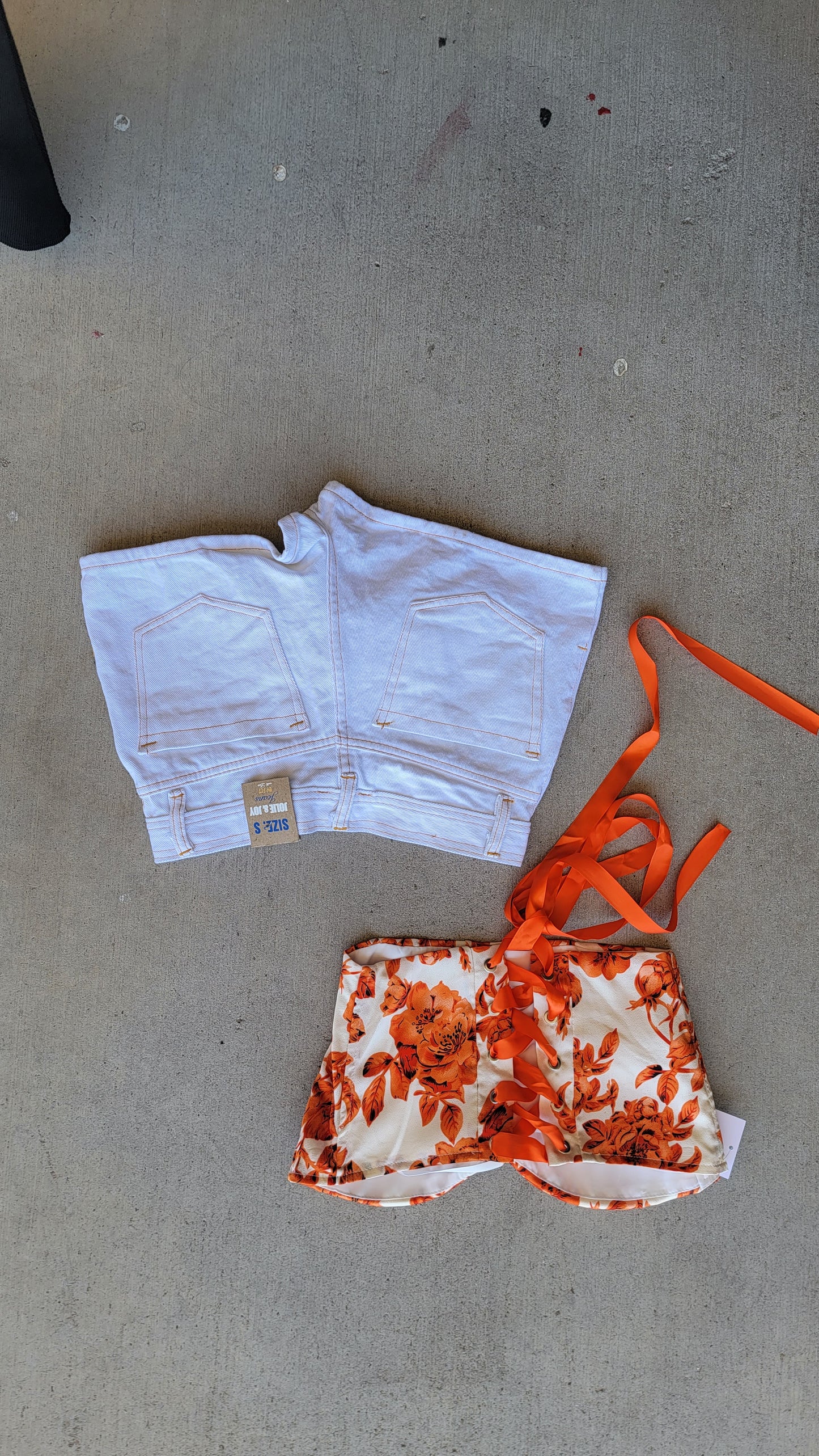 Cream - Denim Micro Skort