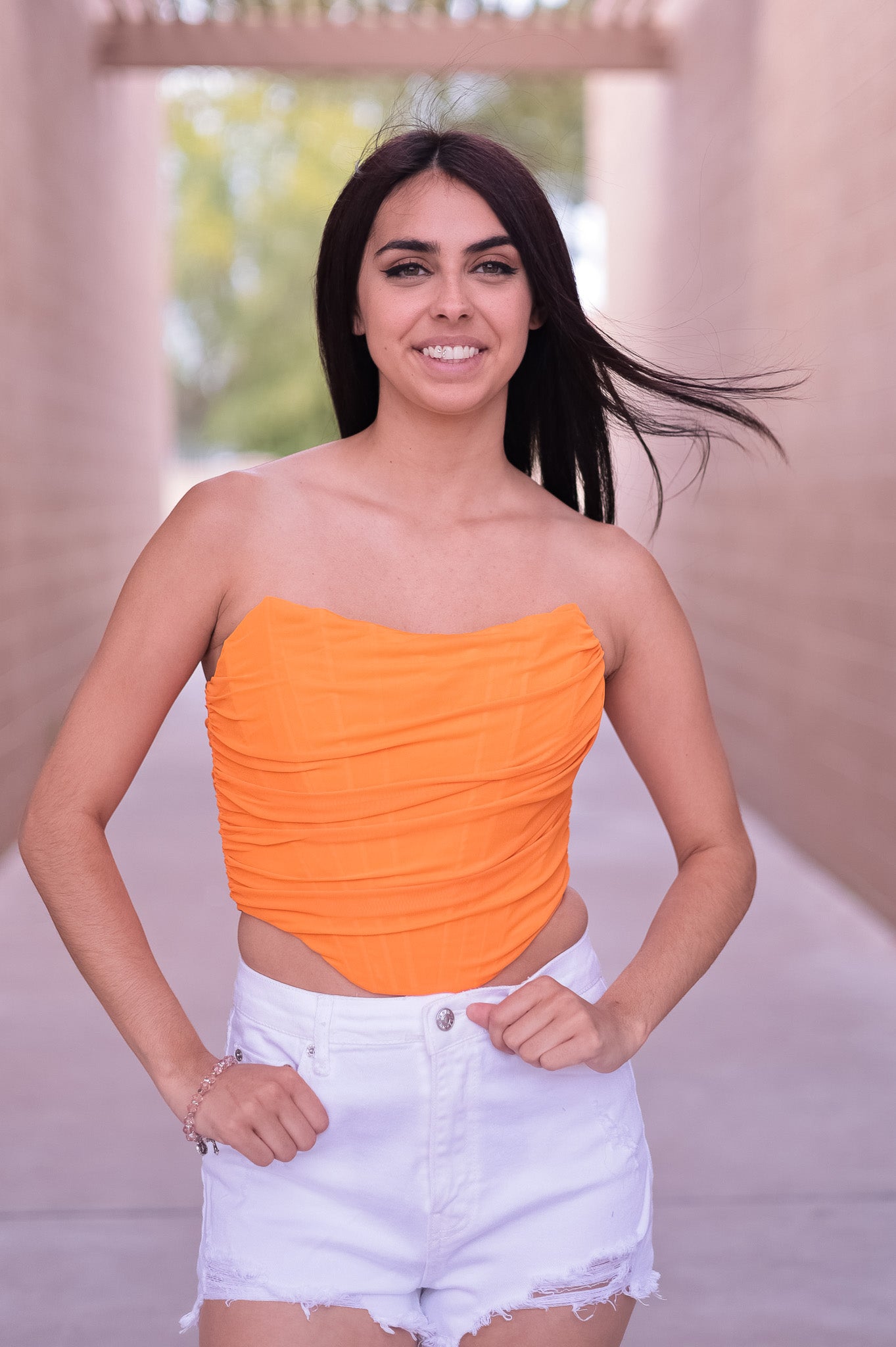 Orange - Gina Mesh Corset