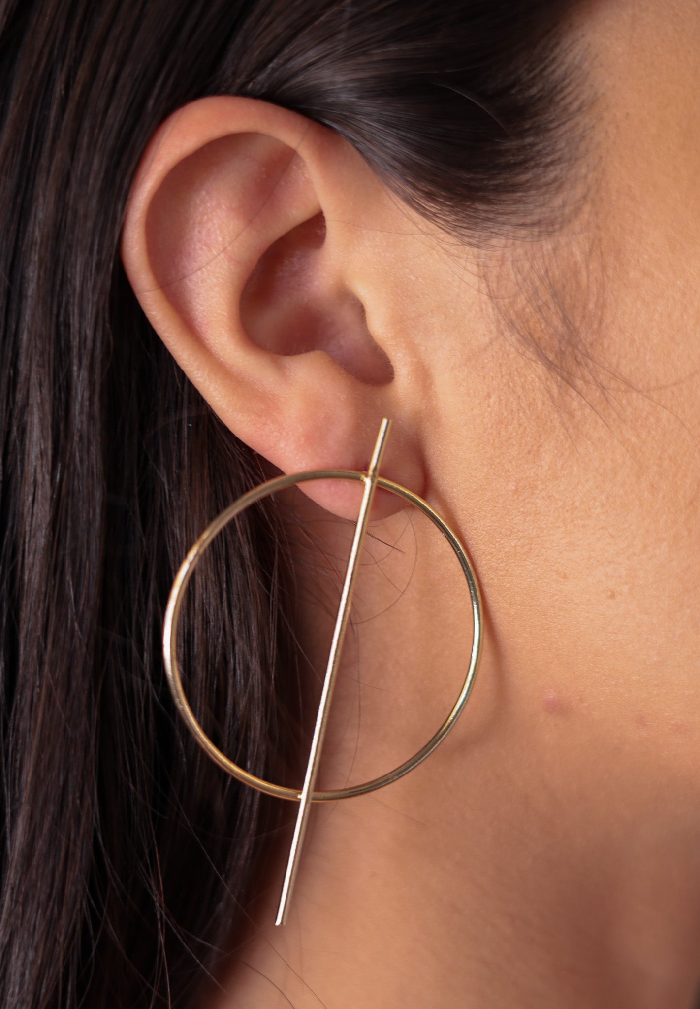 Gold - Minimalist Circle Earrings