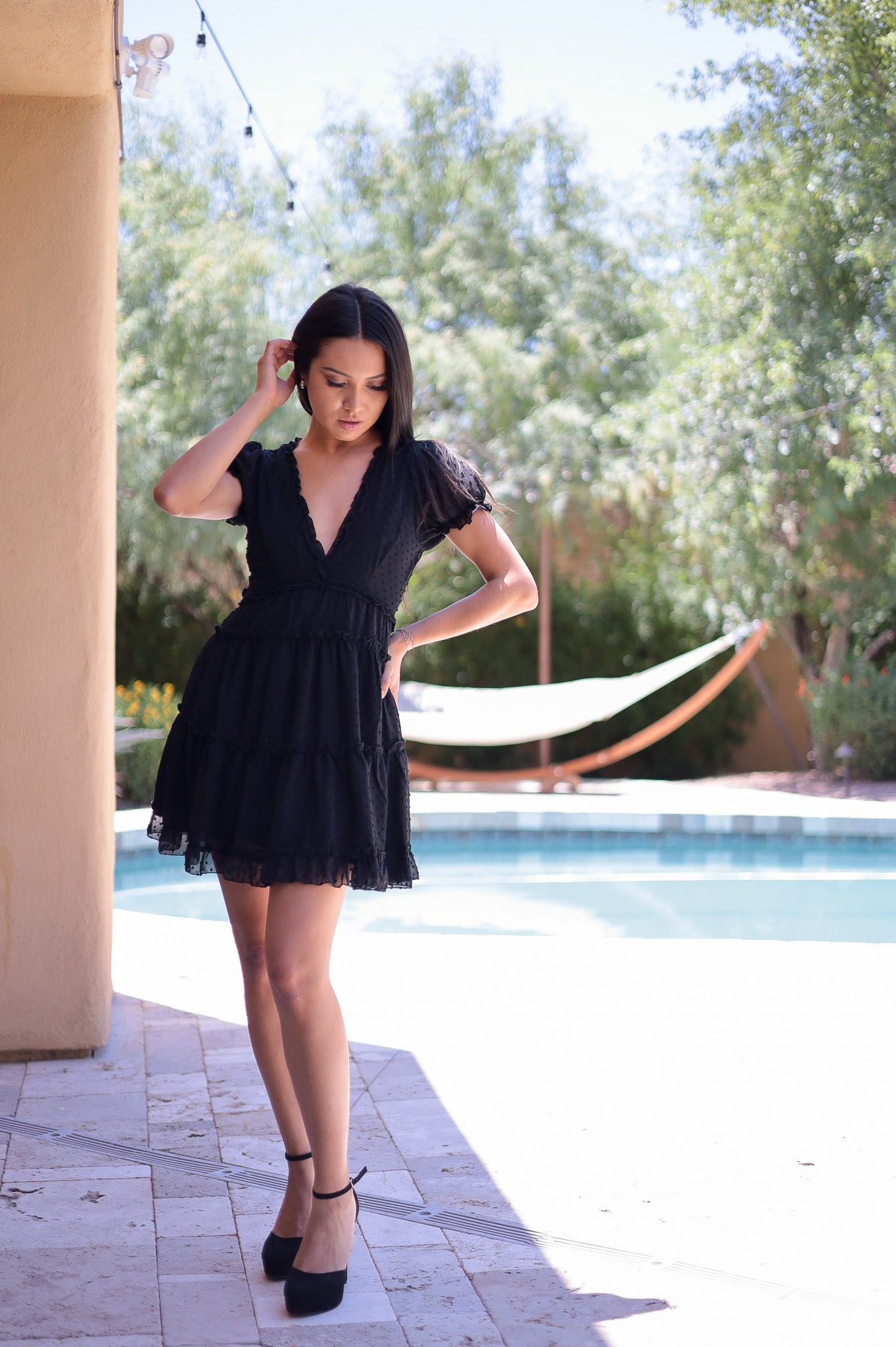 (M) Black - Tiered Summers Dress