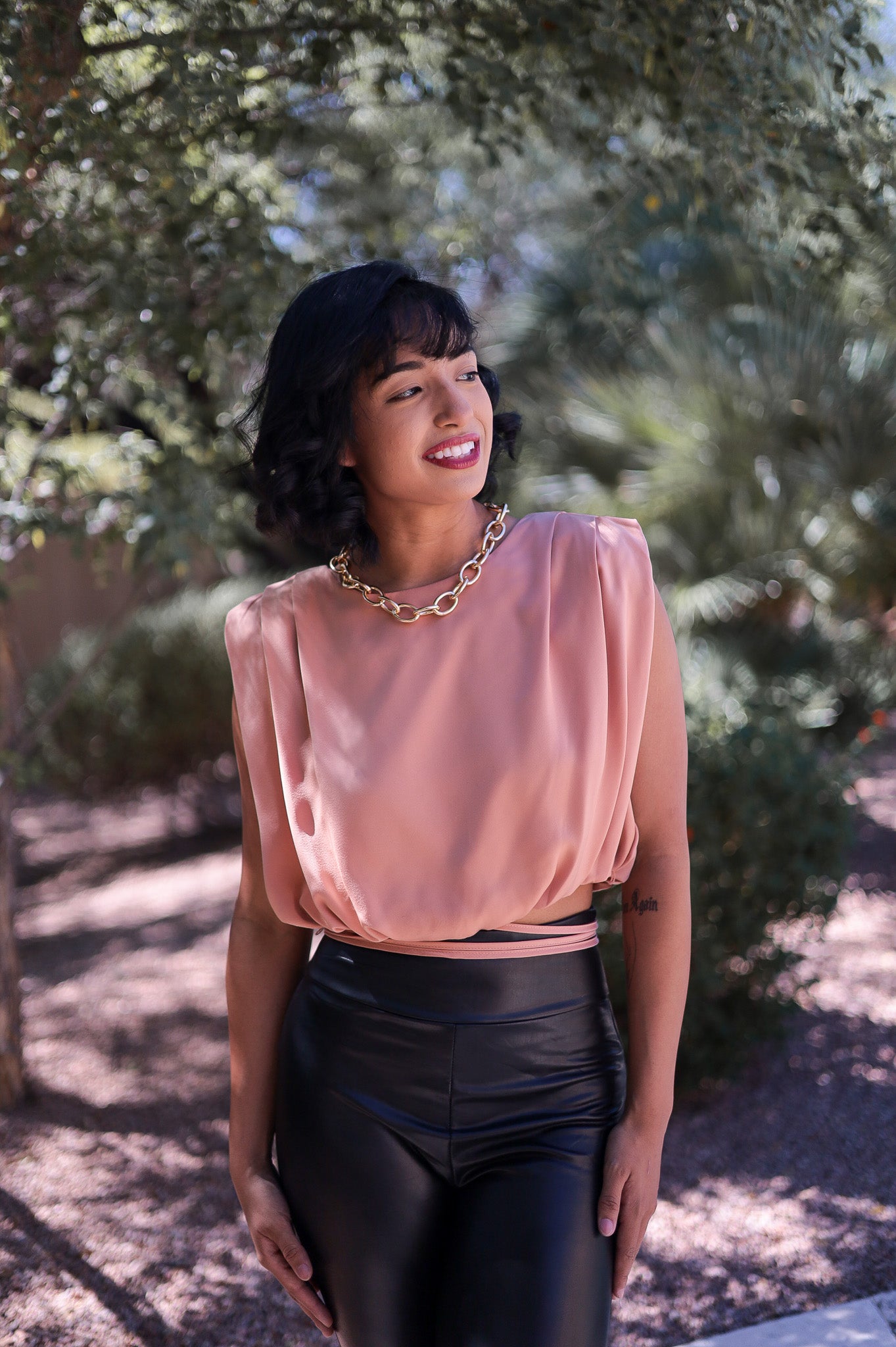 Dreamy Peach Satin Top