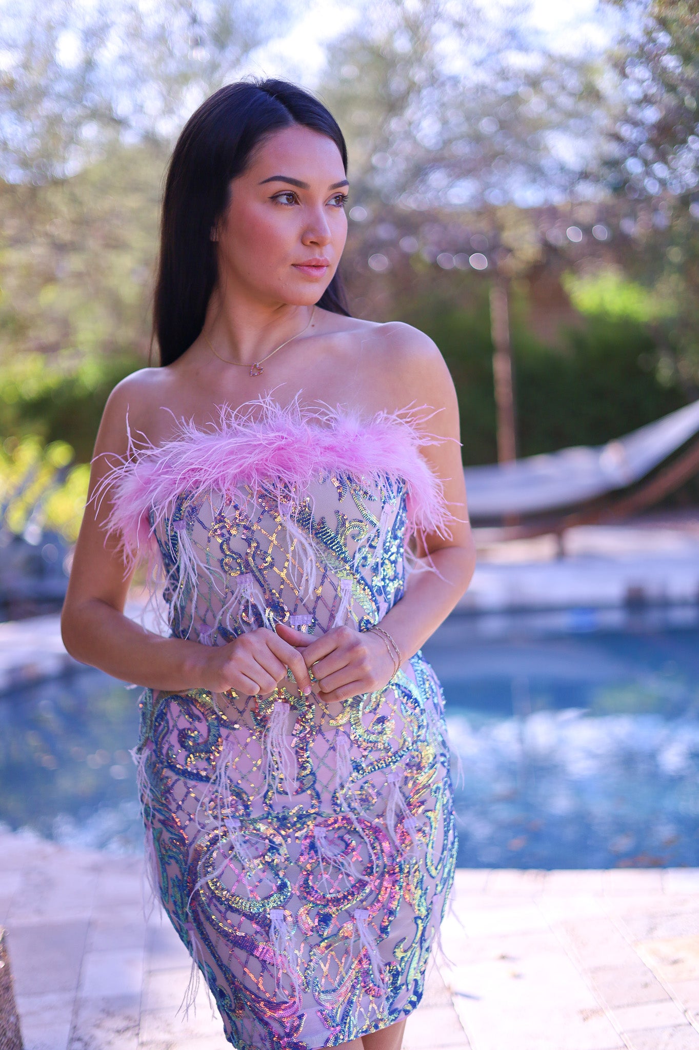 Multi Colored Sequin Party Birthday Dress