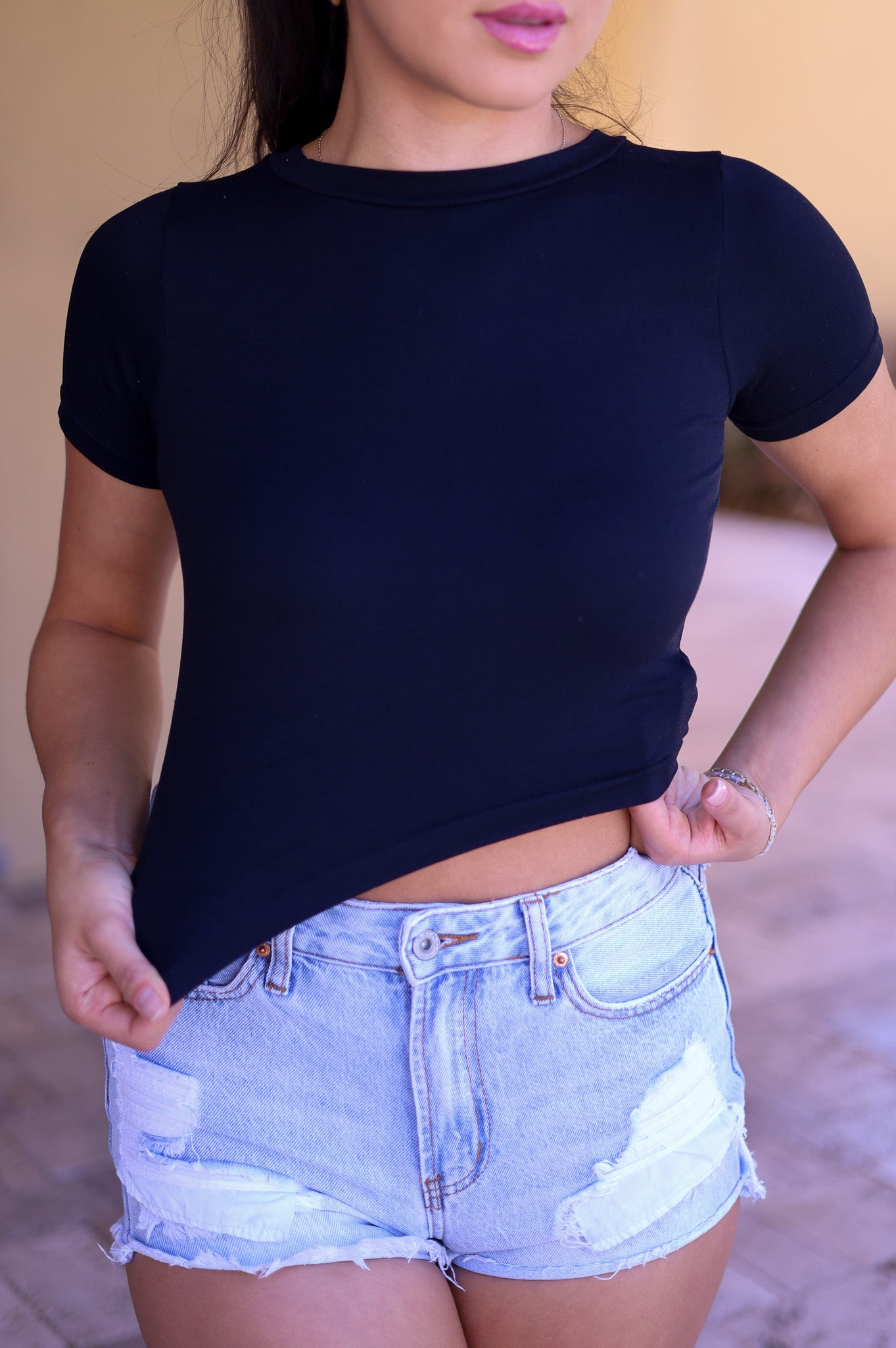 Black Basic Crop - Stretchy - SKIMS DOOP