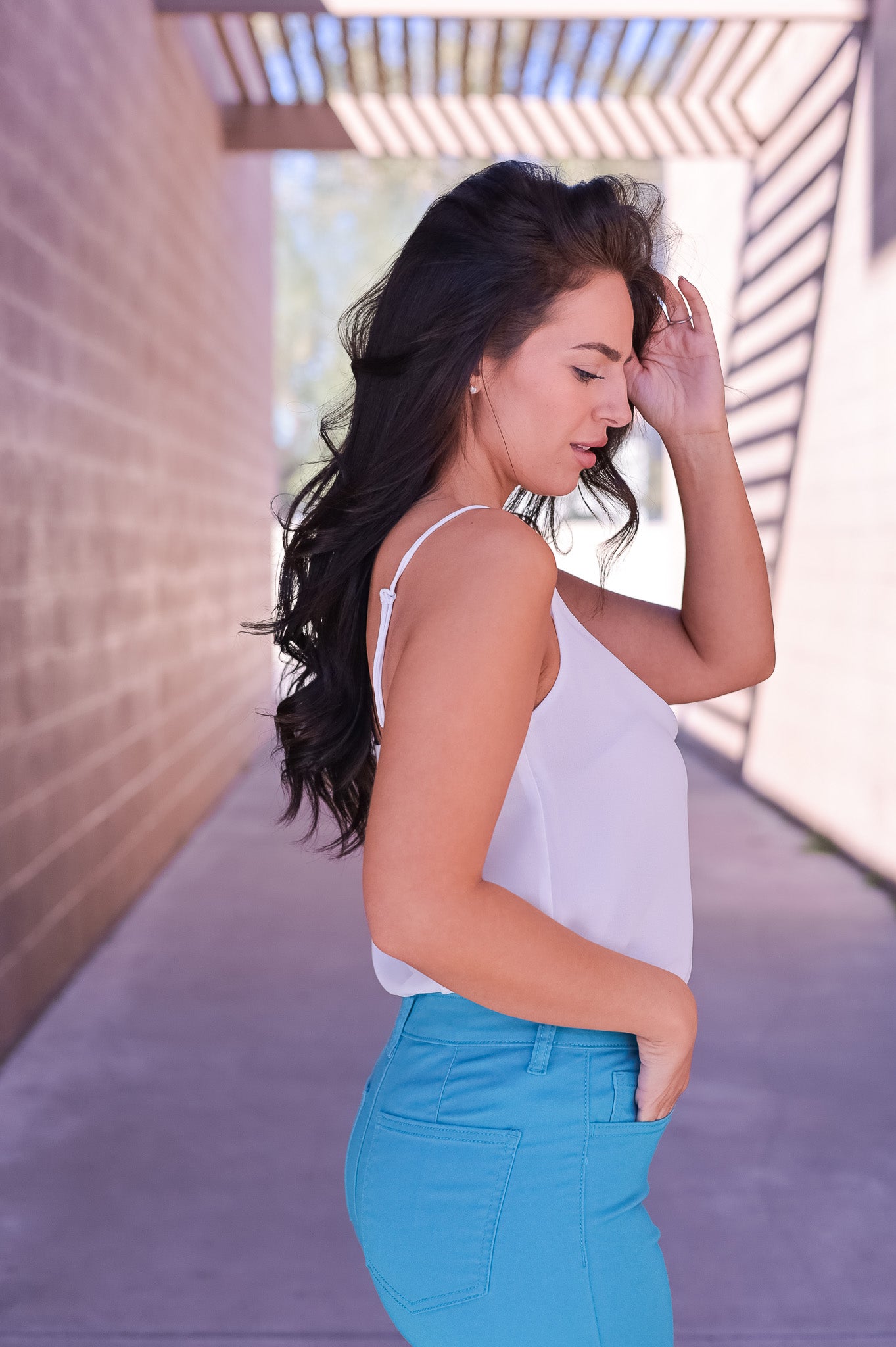 White - Vivian Cowl Top