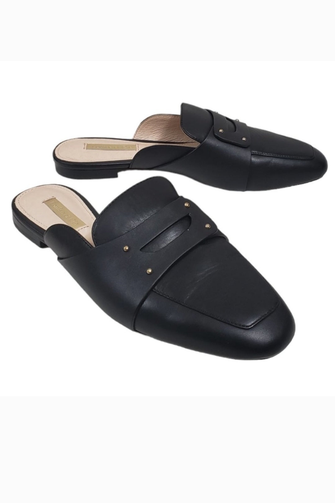 Louise et Cie Women's Charriet Leather Slip-On Loafer Mules Black - Leather Mules