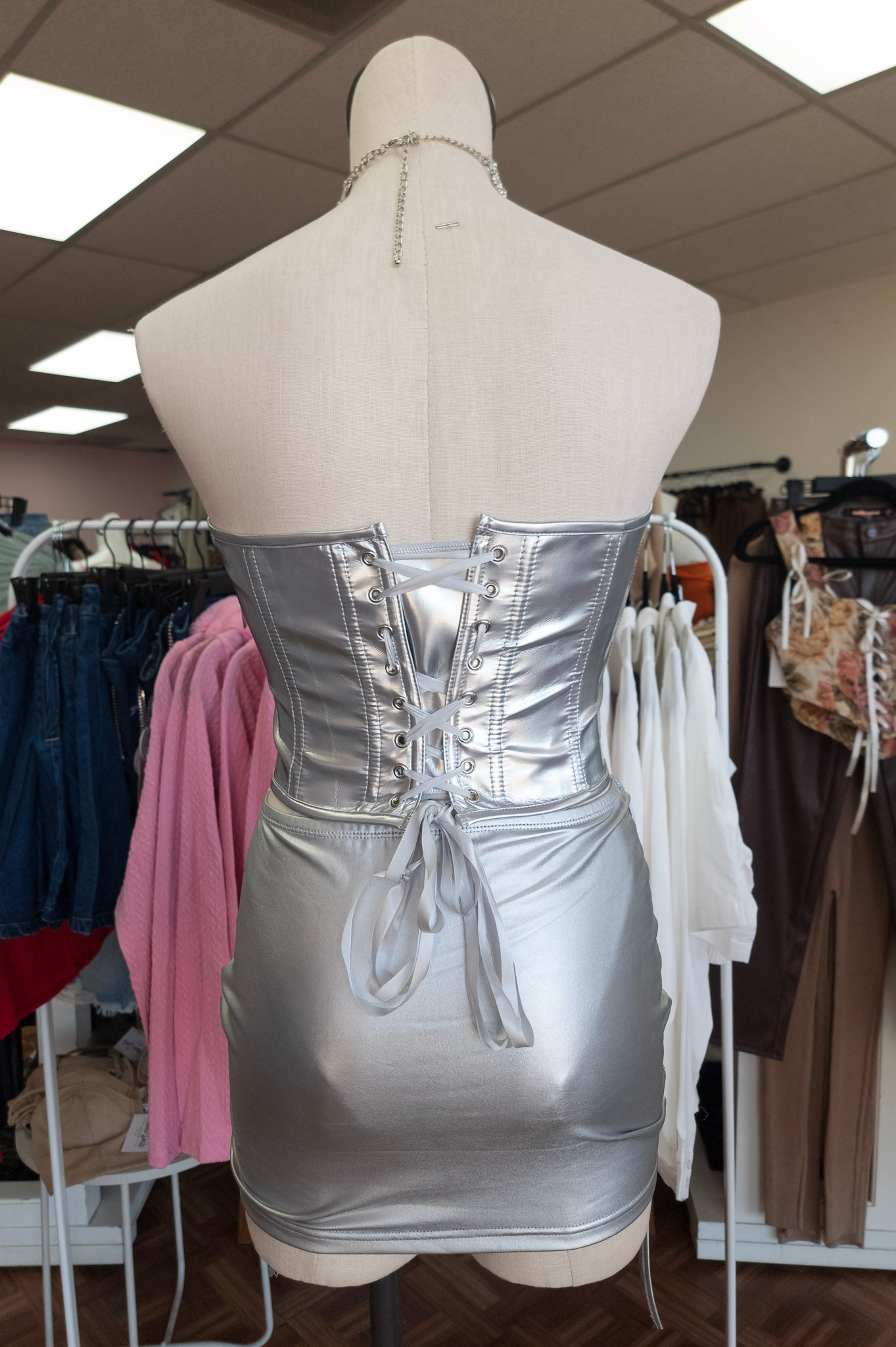 Silver Linings Lace Up Corset