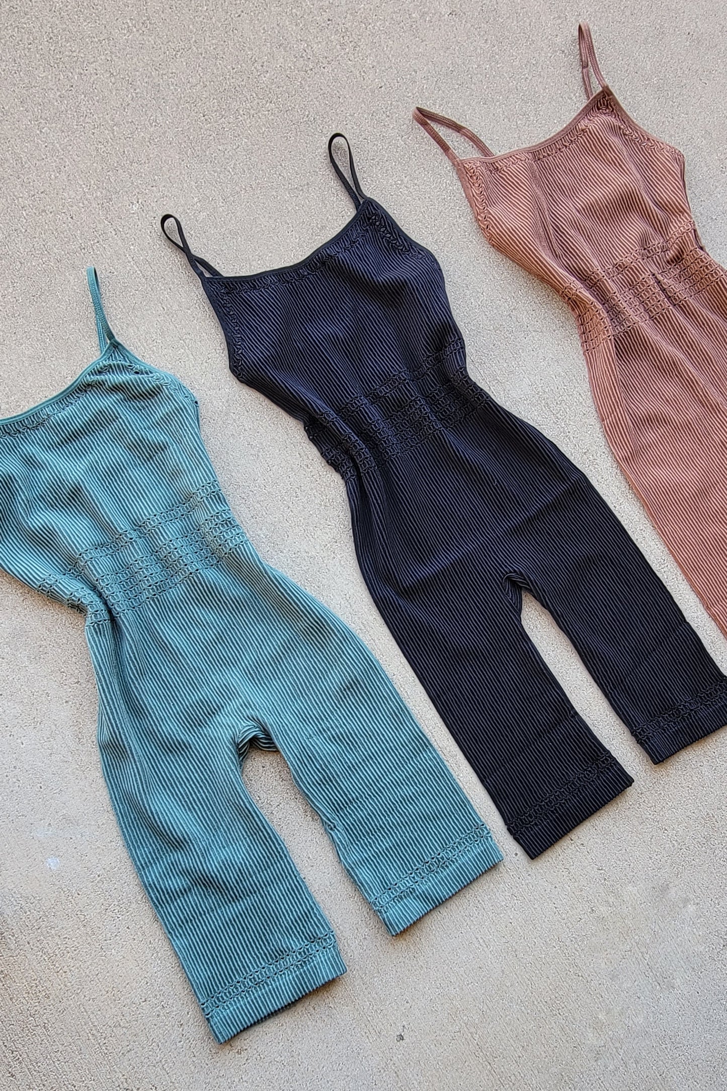 Seamless Ribbed Biker Romper
