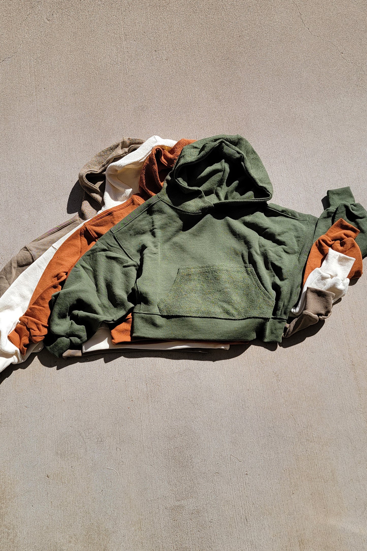 Oversized Terry Cropped Hoodie