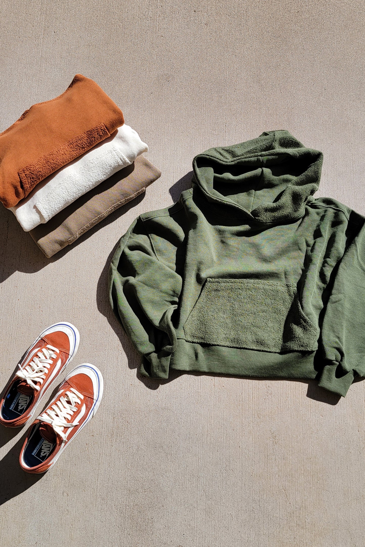 Oversized Terry Cropped Hoodie