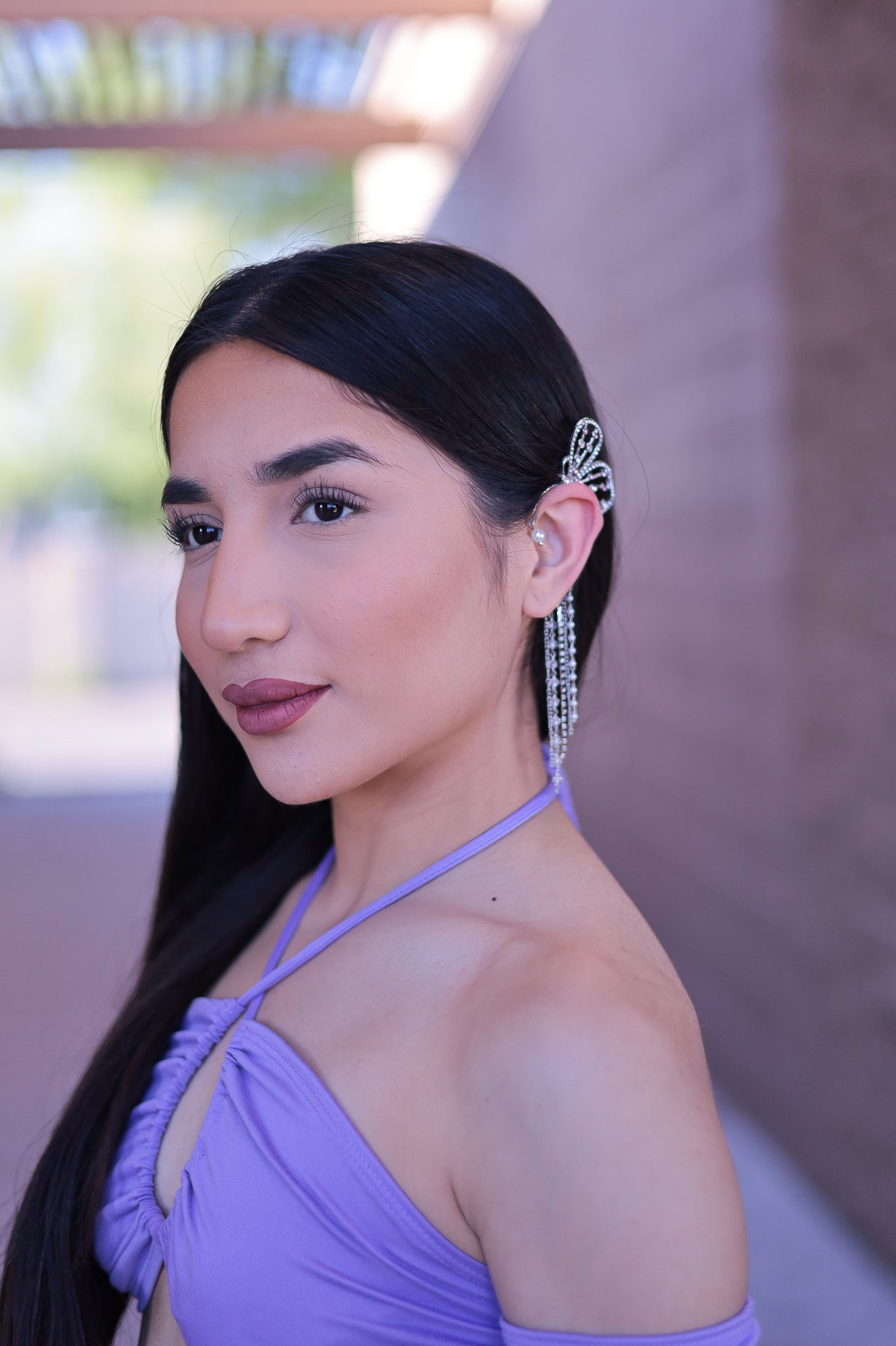 Butterfly Waterfall - Ear Cuff Earring (One Piece)