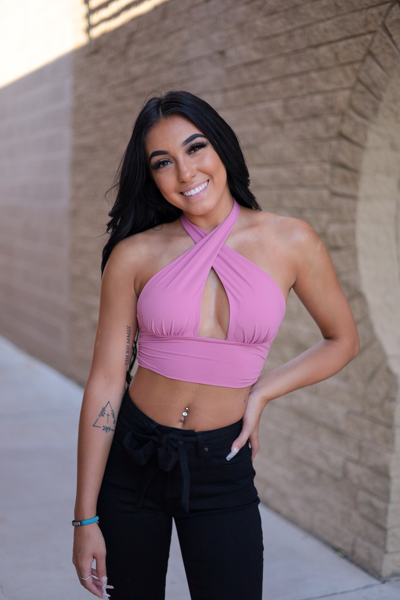(L) Mauve - Better Ways Halter Top