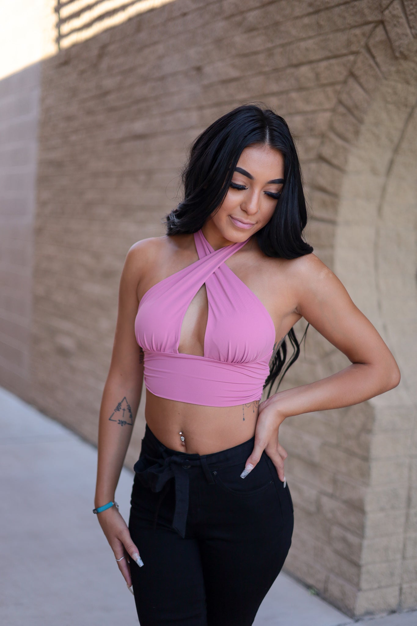 (L) Mauve - Better Ways Halter Top