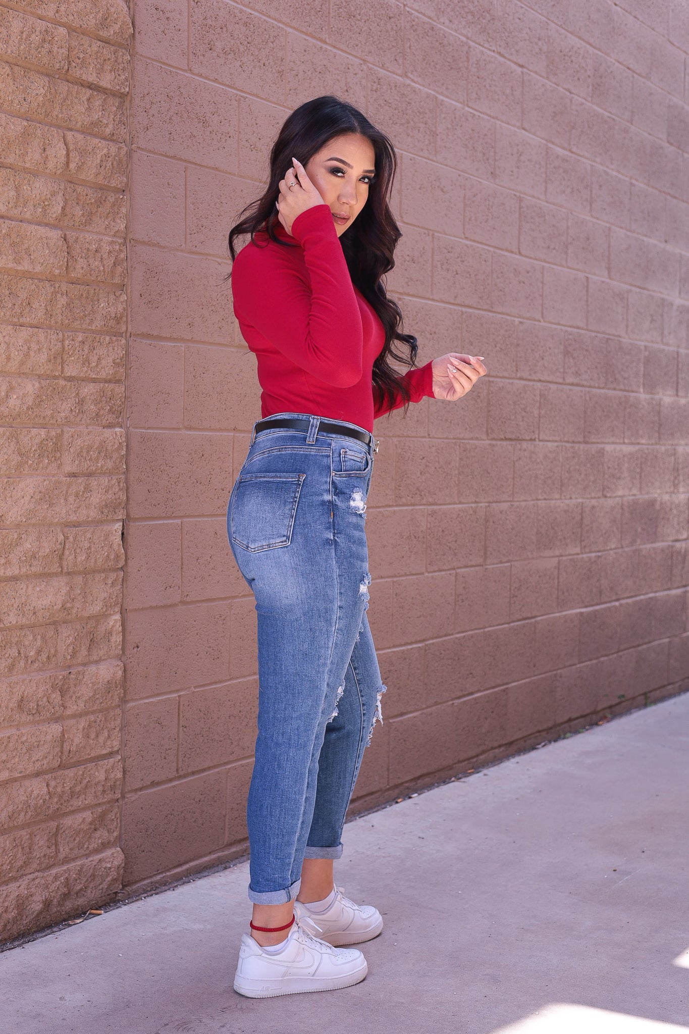 (0, 1, 3, 5, 9, 13) Cuffed Medium Wash Jeans
