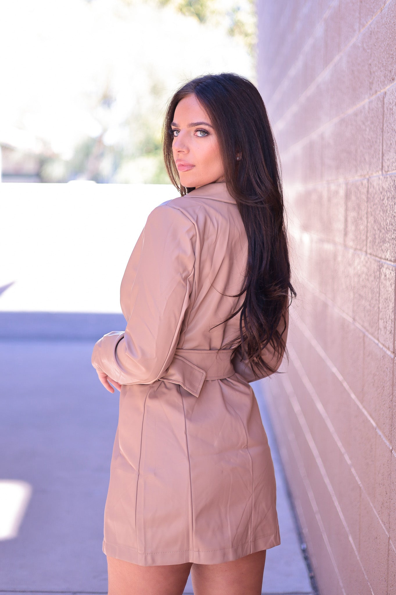 Nude - Vegan Leather Boss Babe Dress Jacket