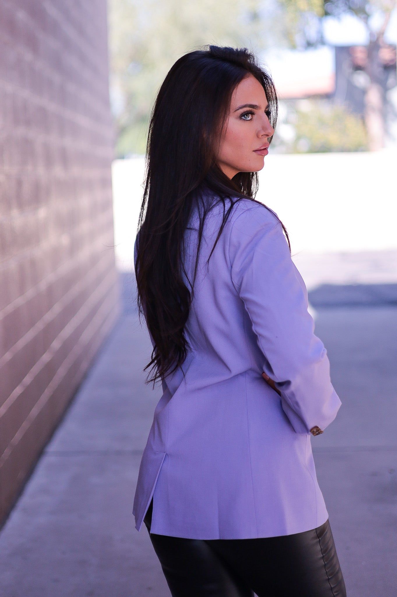 Lavender (lilac) - Oversized Blazer Jacket