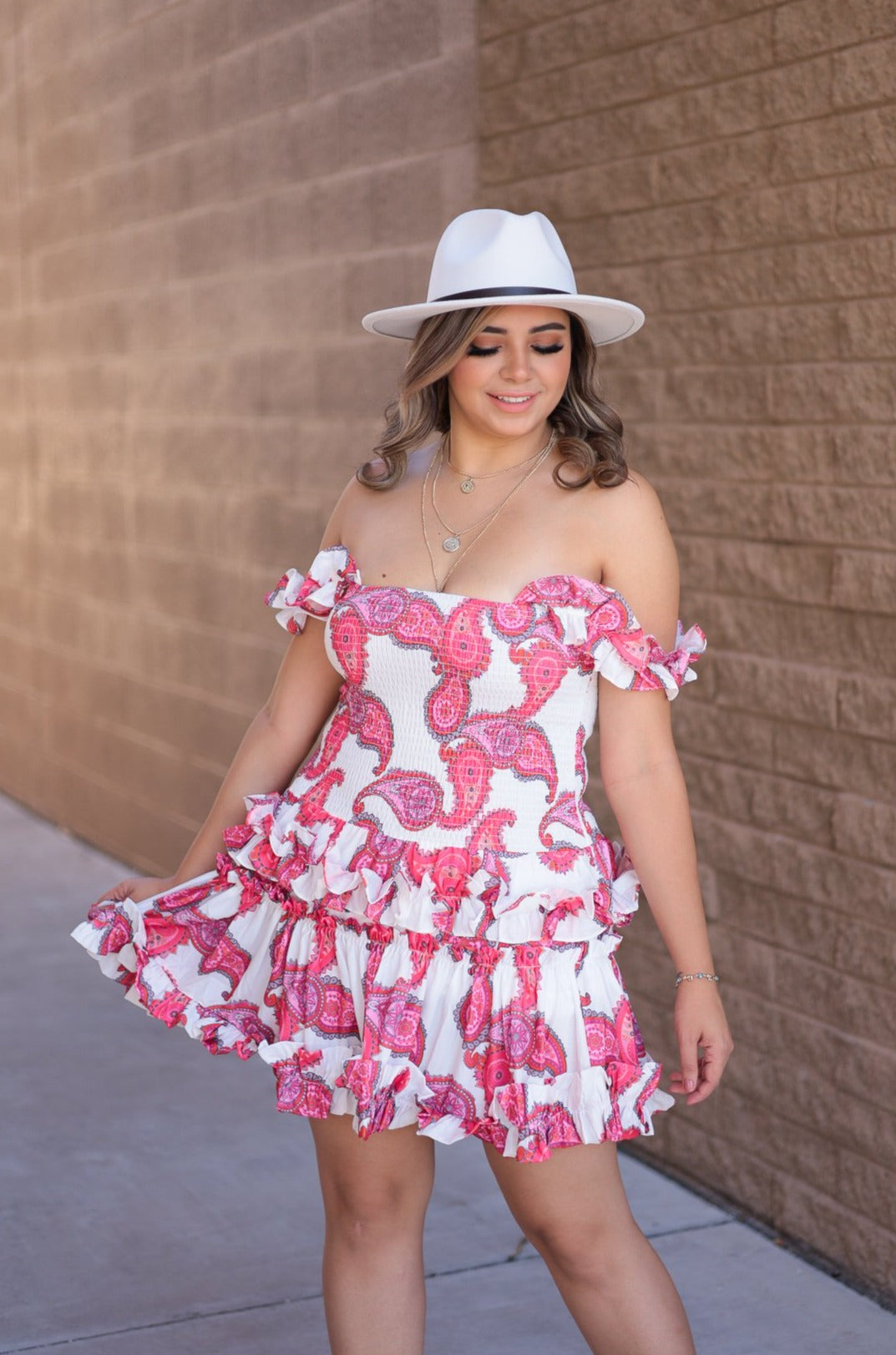 Pink Paisley Dress