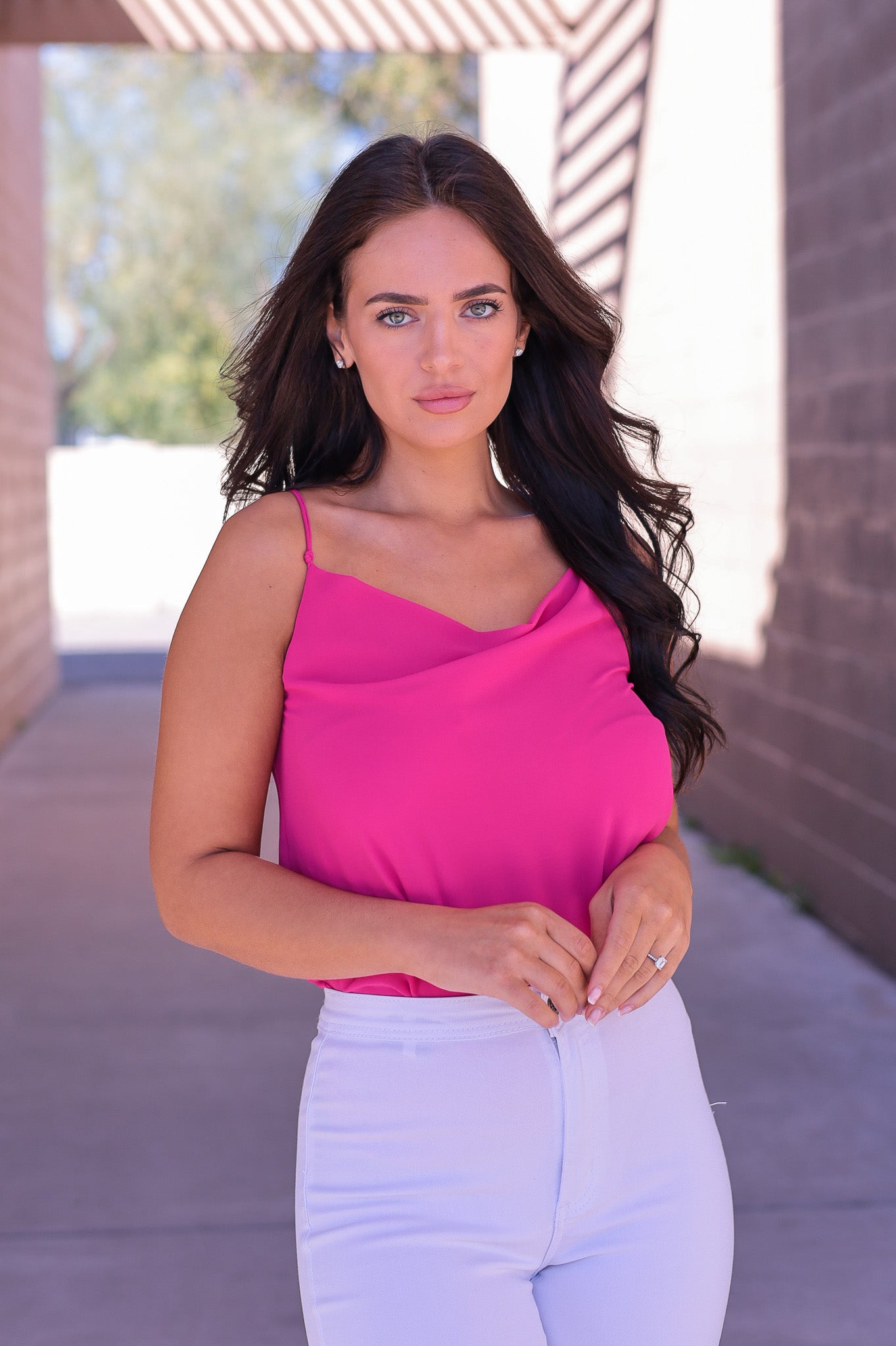 Fuschia - Vivian Cowl Top