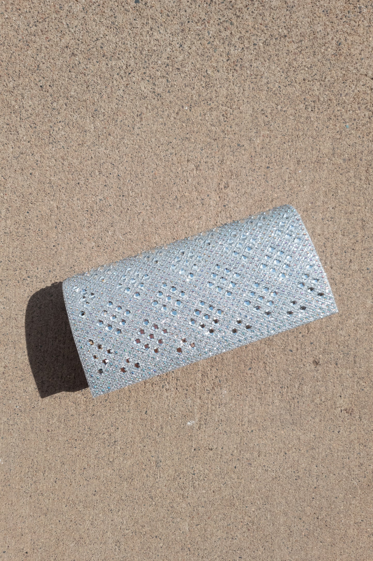 Rhinestone Clutch - Silver
