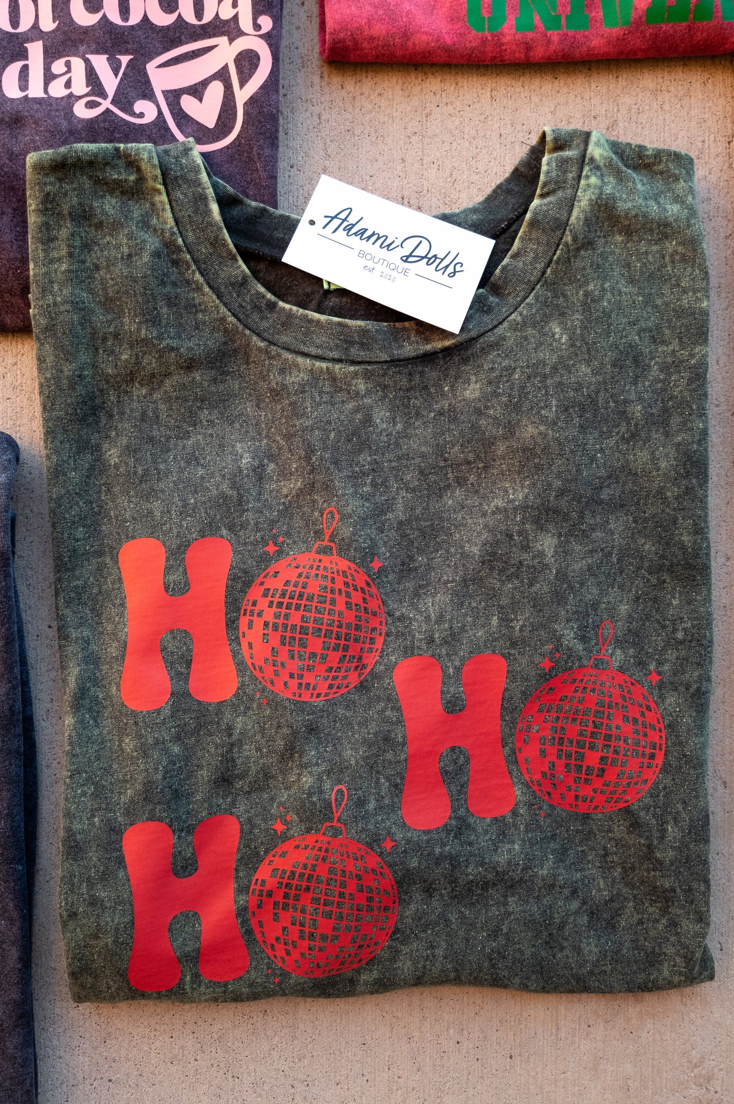 Christmas Graphic Tees - Acid Washed Oversized Tee - Zenana Acid Wash Tees T Shirts