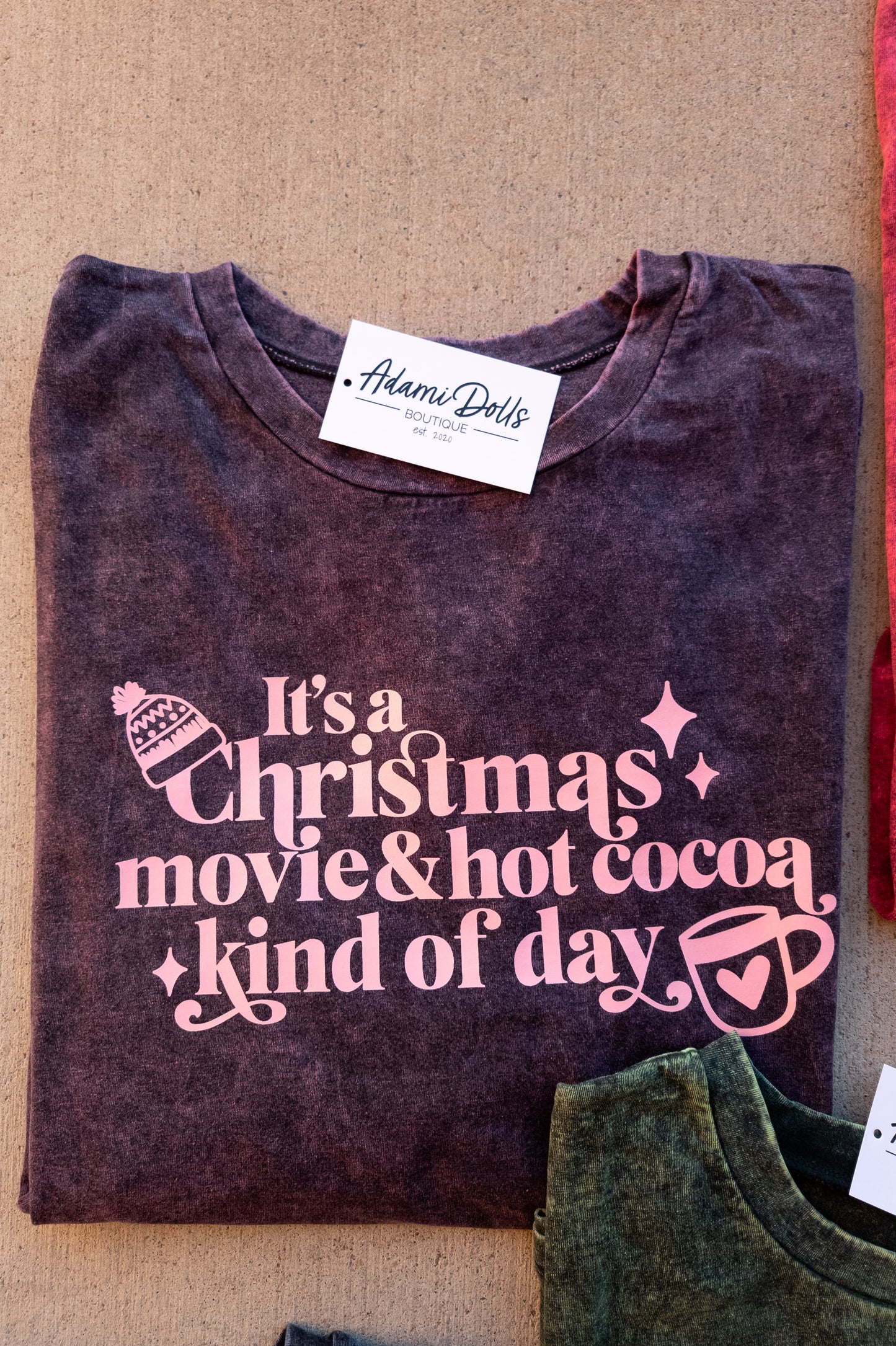 Christmas Graphic Tees - Acid Washed Oversized Tee - Zenana Acid Wash Tees T Shirts