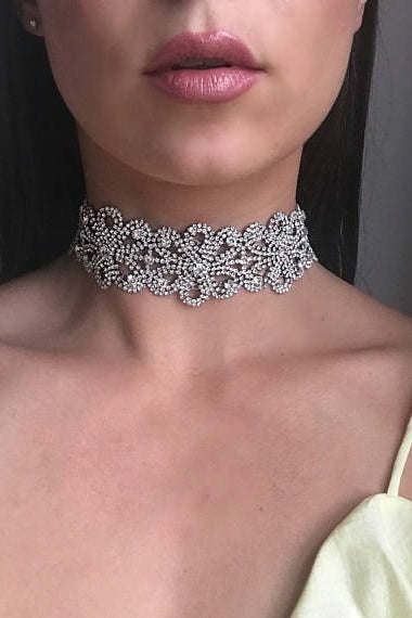 Rhinestone Choker Necklace