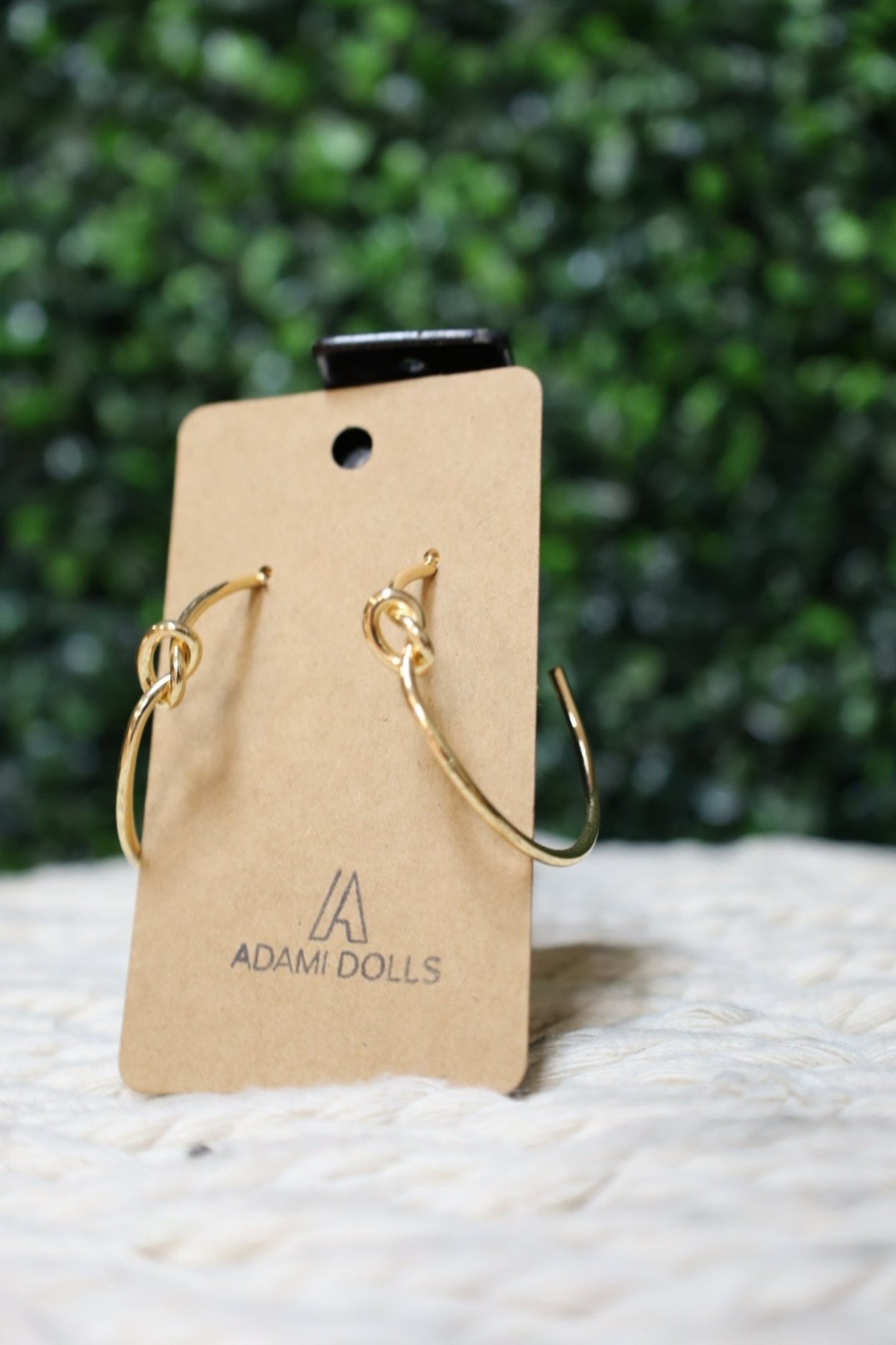 Gold - Knot Right Now Hoop Earrings