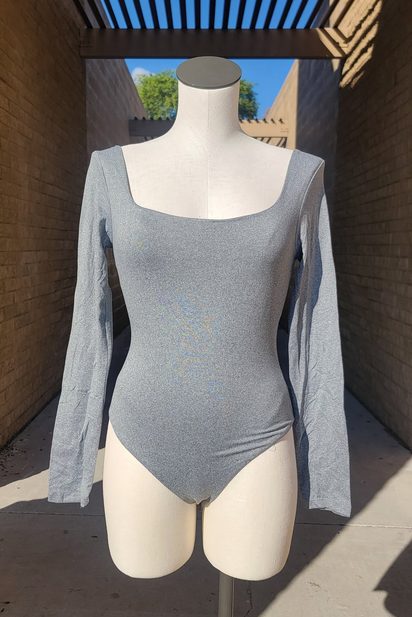 Second Skin Bodysuit Butter - Long Sleeve Square Neck