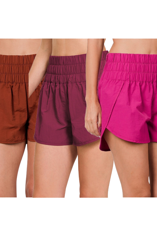 Brick - The Way Home - High Waisted Athletic Shorts