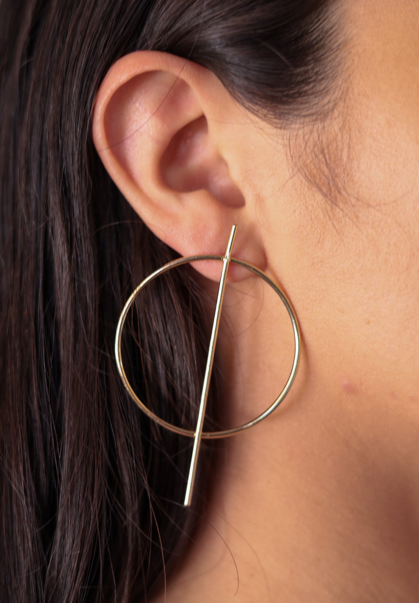Gold - Minimalist Circle Earrings