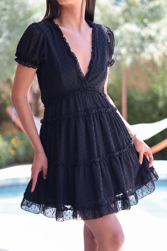 (M) Black - Tiered Summers Dress