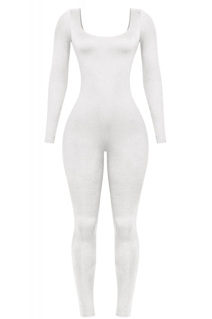 White - Tresser Double Lined Buttery Soft Jumpsuit