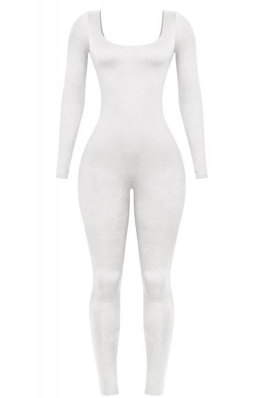 White - Tresser Double Lined Buttery Soft Jumpsuit