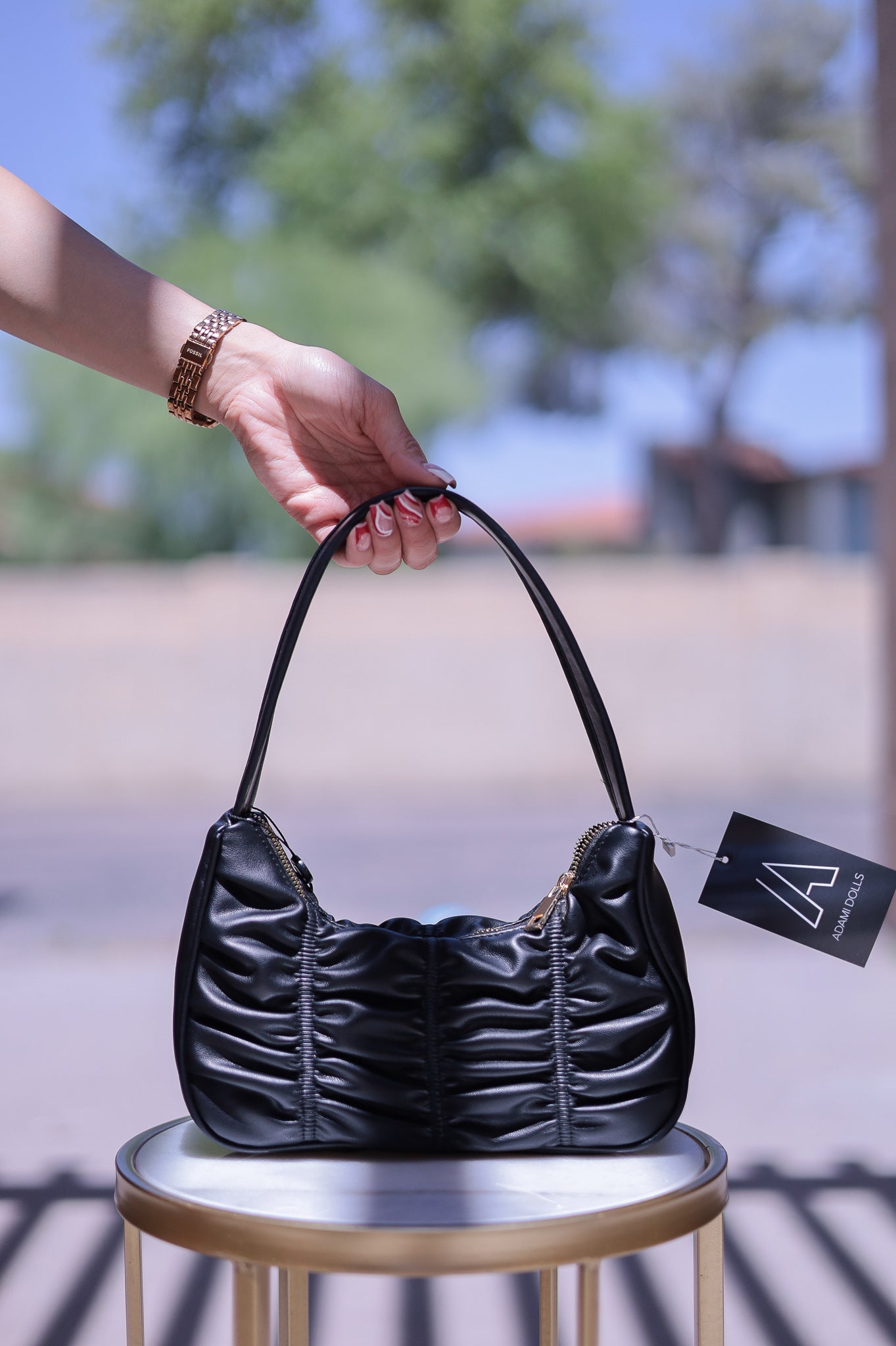 Black - Scrunchie Shoulder Bag
