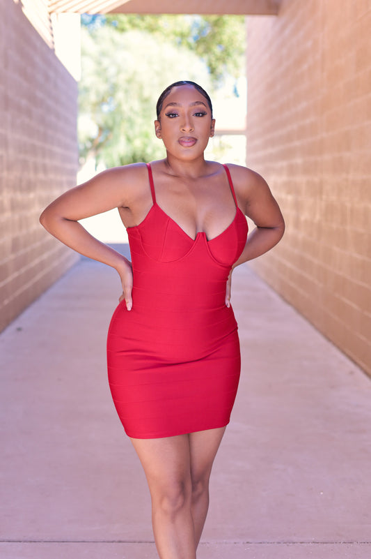 Soy Toxica Red Bandage Dress