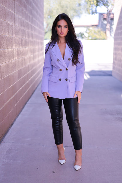 Lavender (lilac) - Oversized Blazer Jacket