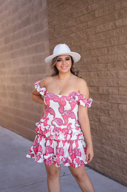 Pink Paisley Dress