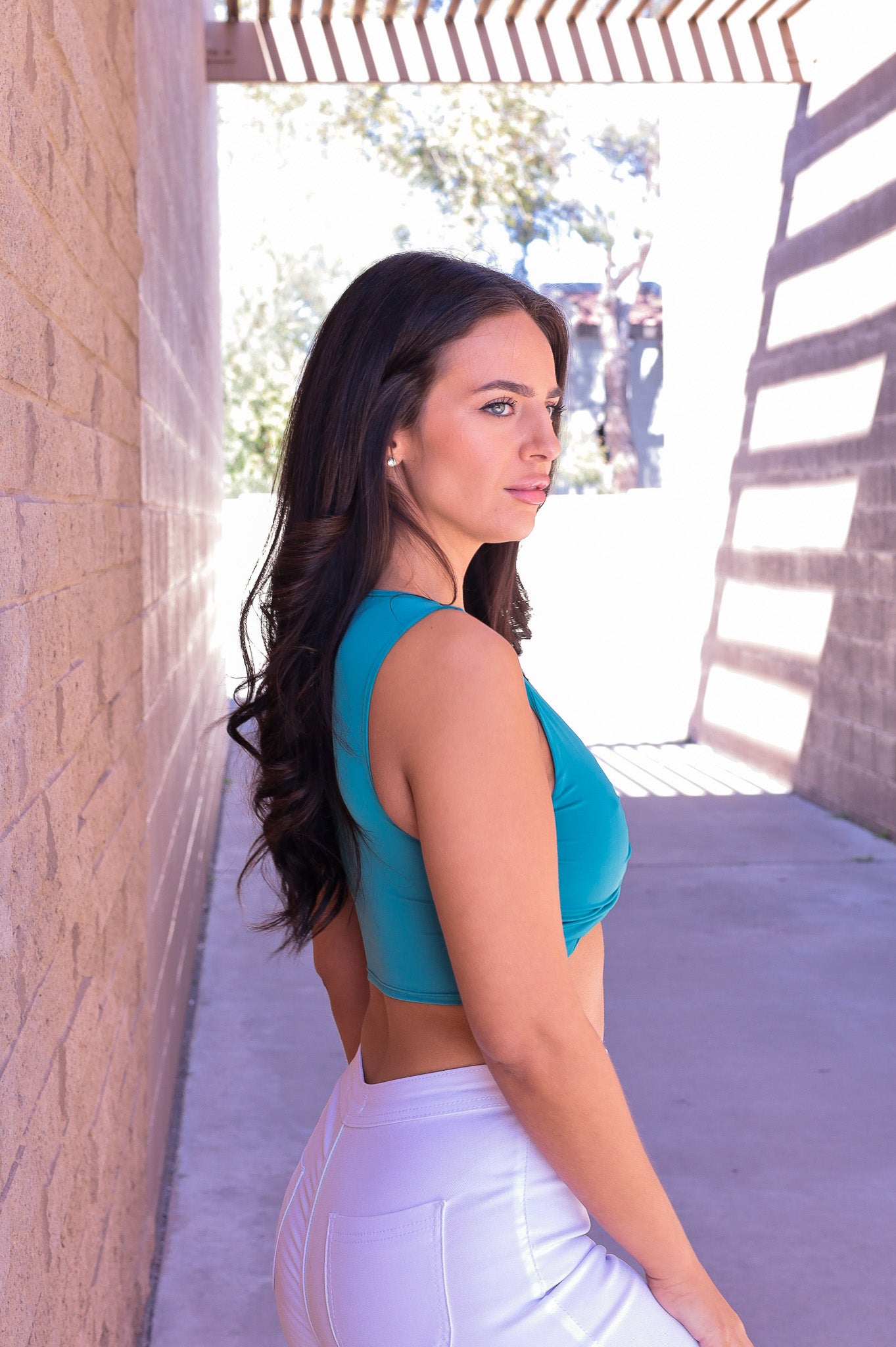 Turquoise - Too Hot To Handle Crop Top