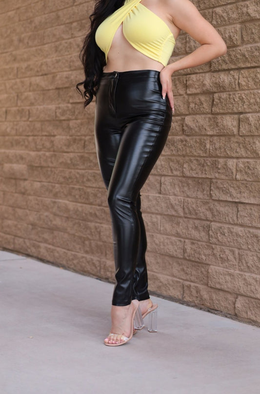 Black - Leather Trousers