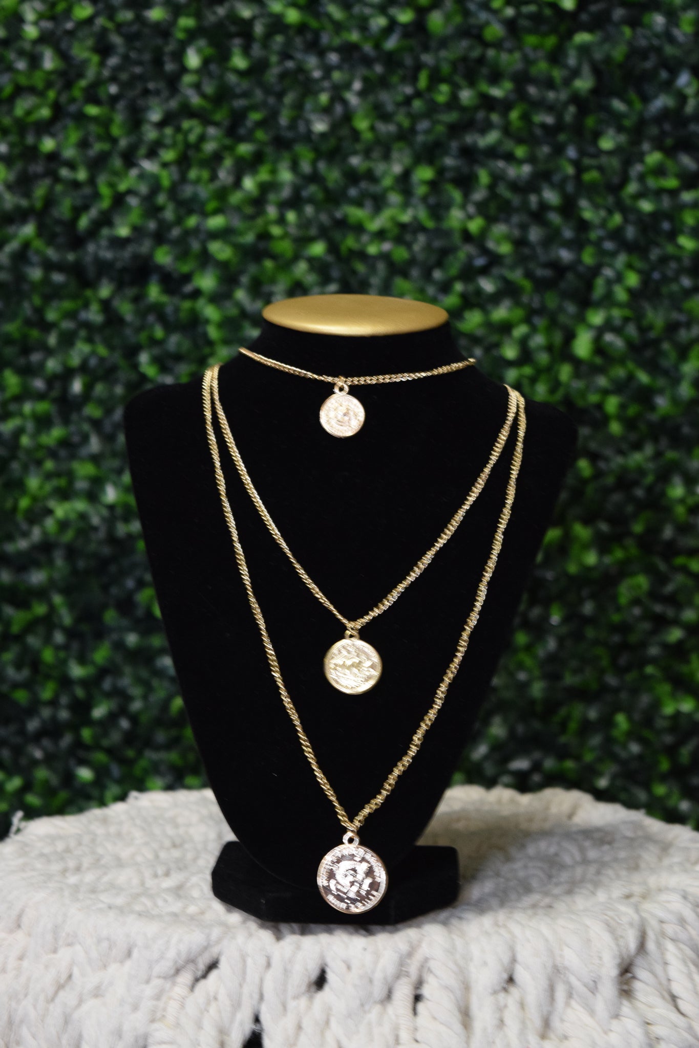 Gold - Coin layered necklace - Adami Dolls