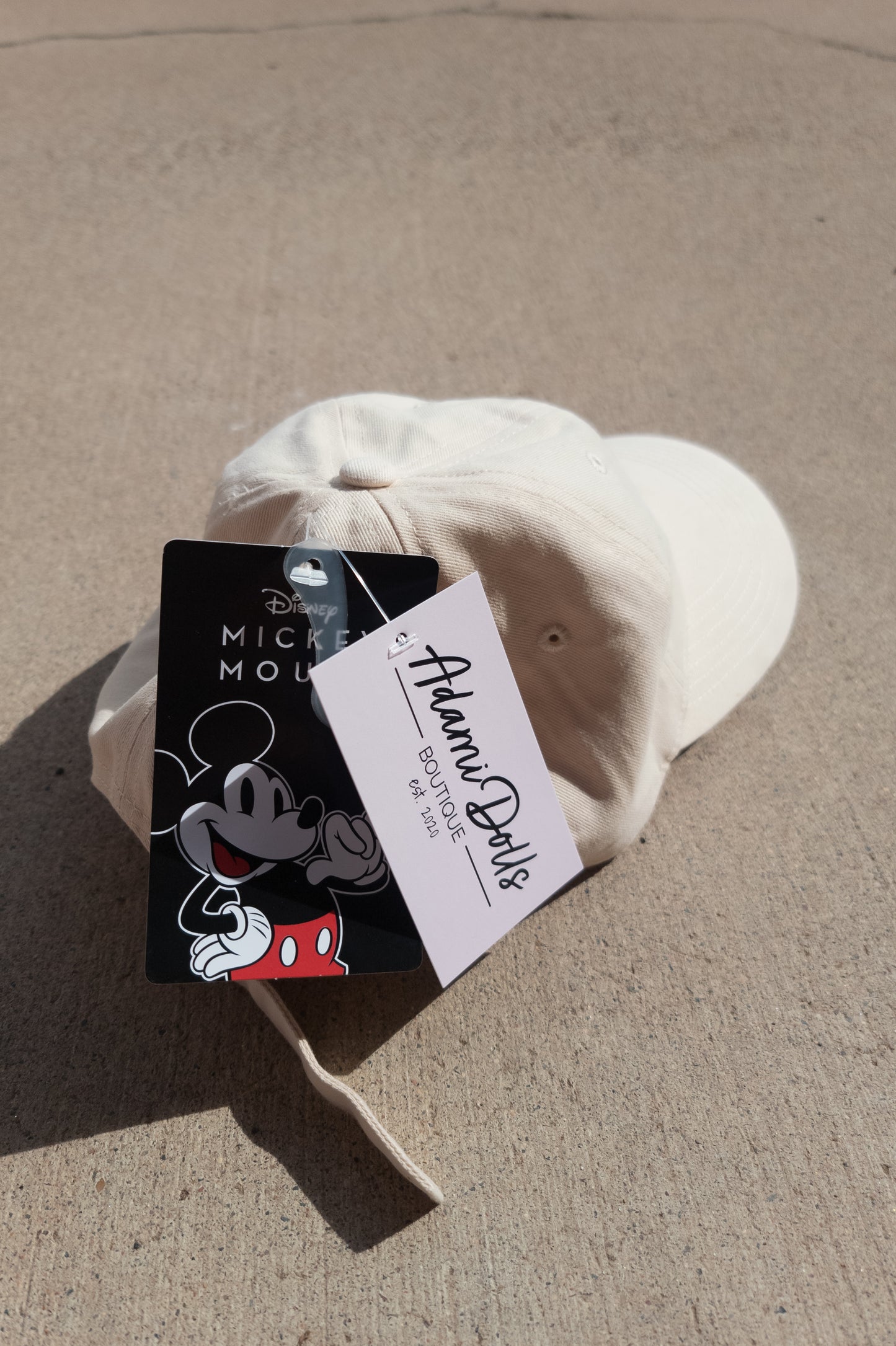 Beige Mickey Mouse Hat (Gray Mickey)