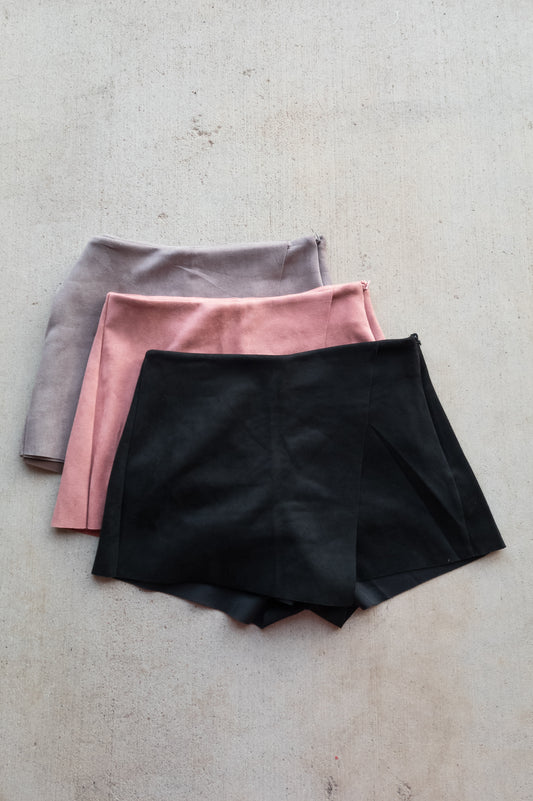 Suede Mini Skort