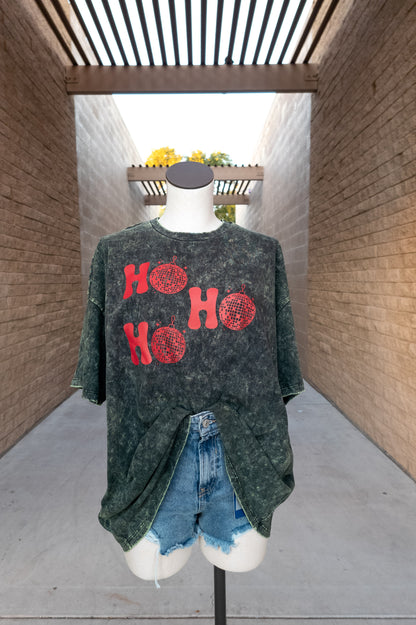 Christmas Graphic Tees - Acid Washed Oversized Tee - Zenana Acid Wash Tees T Shirts